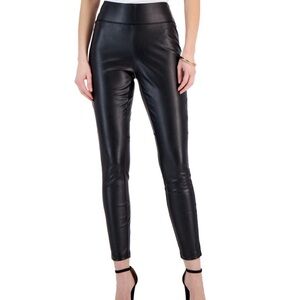 INC International Concepts Faux Leather Leggings Size 6